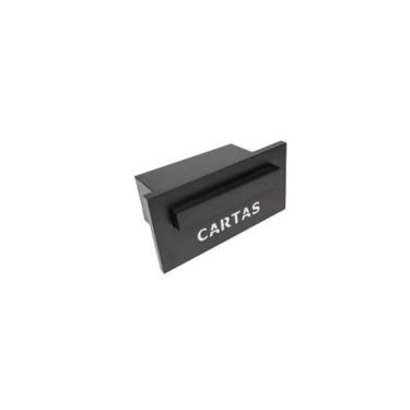 Imagem de Caixa De Correio Moderna Slim Fosca Escrito Cartas - Ideallume, Preto