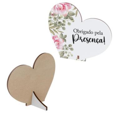 Imagem de Kit 15 Lembrancinhas MDF De Agradecimento Casamento Aniversário - Abst