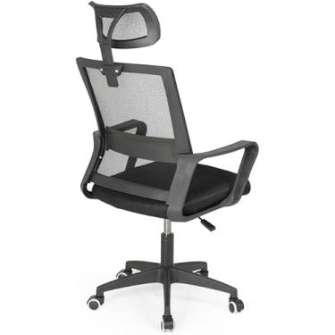 Imagem de Cadeira de Escritório Executiva com Altura Regulável Encosto e Apoio de Cabeça