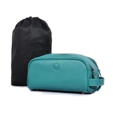 Imagem de Bolsa de viagem para higiene pessoal Aaron Leather Goods Premium Leath