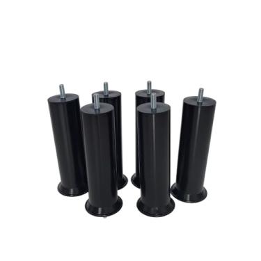 Imagem de Kit 13 Pés Pretos para Cama Box e Móveis, Altura 18cm, Diâmetro 8cm, Compatível com Cama Queen e Outros Modelos, Resistente e Durável, Ideal para Elevação e Proteção do Piso