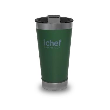 Imagem de Copo Térmico Polishop Ichef Com Tampa Smart Cup 600 ml | Verde