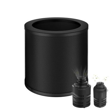 Imagem de CANNABMALL Filtro de carbono de ar de substituição de 10 cm, filtragem de controle de smellines com carvão virgem australiano para barraca de cultivo, ventilador de duto em linha, hidroponia