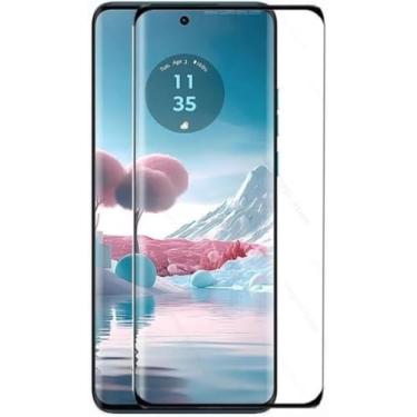 Imagem de [GL CASES] Pelicula Moto Edge 40 NEO Anti Risco Película Motorola Edge 40 NEO CURVADA De Vidro Temperado 3D 9H Proteção Com Cobertura Total Da Tela + Kit Limpeza Para Aplicação Livre De Bolhas