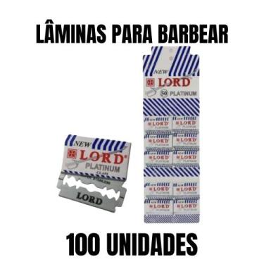 Imagem de Kit 100 Lâminas Para Barbear Lord Platinum Profissional - Lord Saloon