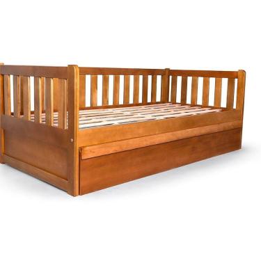 Imagem de Bicama Reto 100% Madeira Maciça 75x196cm Mogno Mel