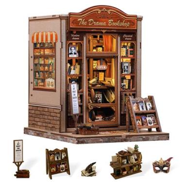 Imagem de Kit de livros DIY em miniatura Dollhouse Bookshop Cutefun Drama