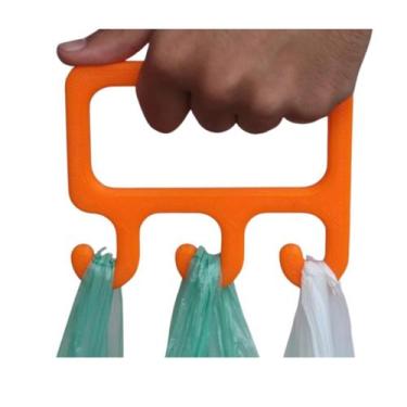 Imagem de Suporte Pegador de Sacolas  Resistente, Prático e Utilitário com 3 Gan