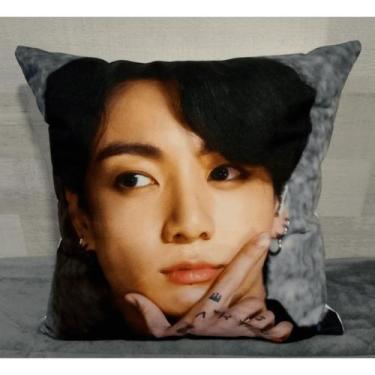 Imagem de Almofada de pelúcia K-Pop 45x45cm com enchimento - Lightbek Official S