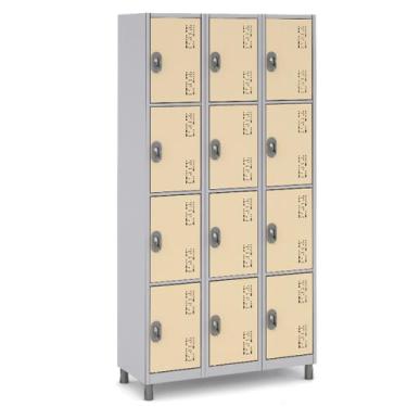 Imagem de Armário Industrial 12 Portas Aço Pintura Eletrostática - W3, BEGE