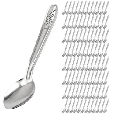 Imagem de Jogo 96 Peças Colher De Sobremesa Talher De Mesa Restaurante - UNIVEND