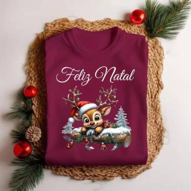 Imagem de Camiseta Unissex Natal Hena Na Neve Personalizada Fim de Ano Festas - 