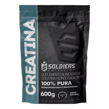 Imagem de Creatina Monohidratada 600g 100% Pura Soldiers Nutrition Sem Sabor