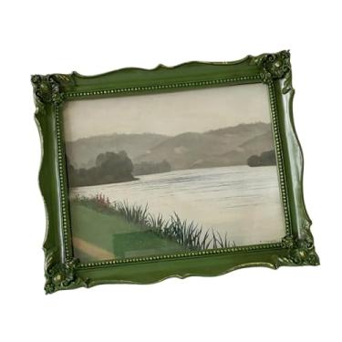 Imagem de Generic Porta-retratos vintage para fotos, porta-cartões de paisagem, resina para pendurar na parede ou para mesa, para pôster de fazenda, natal, sala de