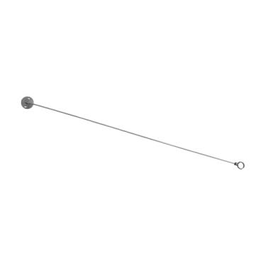 Imagem de Naiture 91 cm Suporte de teto giratório de aço inoxidável para cortina de chuveiro com laço de 2,5 cm, acabamento em níquel escovado