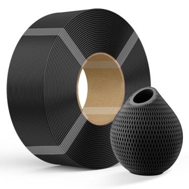 Imagem de Creality Refil de filamento PETG Filamento de impressora 3D, 1 kg 1,75 mm (1,0 kg) Refilamento para carretel reutilizável de laboratório bambu, precisão dimensional ± 0,03 mm, PETG preto