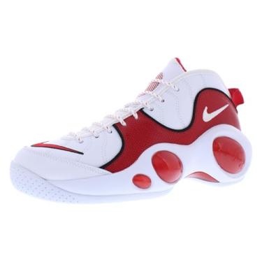 Imagem de Nike Tênis de basquete masculino Air Zoom Flight 95 OG, Branco/vermelho verdadeiro/preto-multi, 39