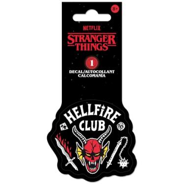 Imagem de Stranger Things 5 - Adesivo de vinil branco com logotipo Hell Fire Club - 4 cores