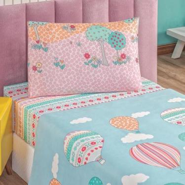 Imagem de Jogo De Cama Lençol Carrosel Solteiro 03 Peças Infantil Estampado Dive