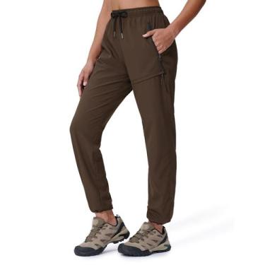 Imagem de Calças de caminhada Seamaid Quick Dry Lightweight para mulheres marron
