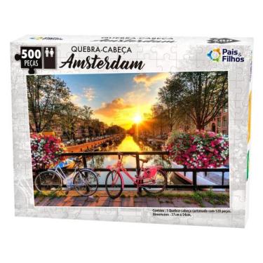 Imagem de Quebra-cabeça 500 Peças Amsterdam - Pais e Filhos