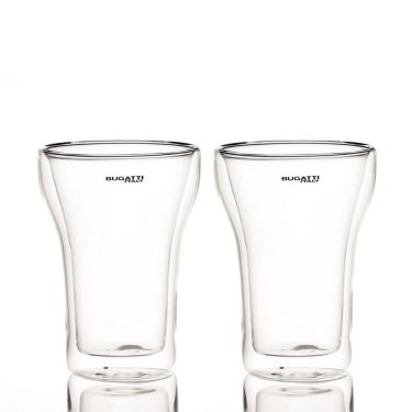 Imagem de Conjunto 2 Copos Parede Dupla Suco Drink 350ml Bugatti