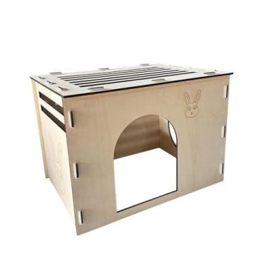 Imagem de Ｂｅｓｇａ Casa de esconderijo para coelhos com várias portas, decoração fácil de montar, cabana espaçosa, castelo de para hamsters, ouriço, Style B