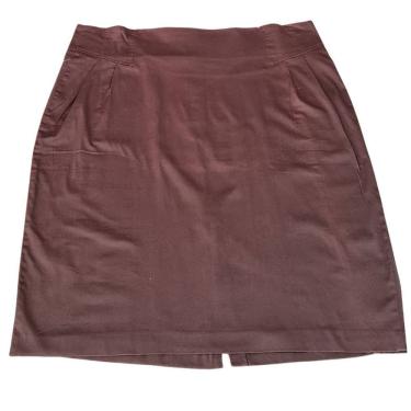 Imagem de Saia Feminina Social Givy Plus Size Marrom