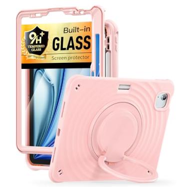 Imagem de BATYUE Capa para iPad Air 11 polegadas M3 (2025)/M2 (2024), iPad Air 5ª/4ª 11 polegadas (2022/2020), iPad Pro 11 polegadas, 4ª/3ª/2ª/1ª, capa infantil com protetor de tela de classe, suporte de lápis