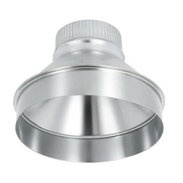 Imagem de ZOWZEA Redutor de dutos de 20 a 10 cm, redutor de dutos de ar, aumentador, adaptador de duto de ar ou redutor de tubo de metal redondo para sistemas de ventilação de banheiro e cozinha