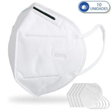 Imagem de Máscara De Proteção Hospitalar KN95 Com Clip Nasal C/10 Unid - Máscara