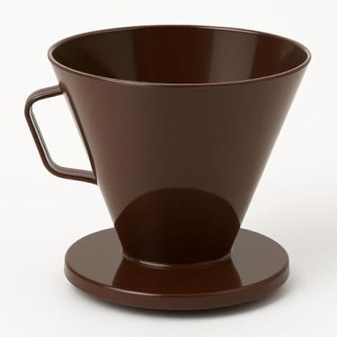 Imagem de Porta Filtro de Café Plástico Nº 103 Marrom - Suporte para Papel Filtro, Café Coado Simples e Saboroso