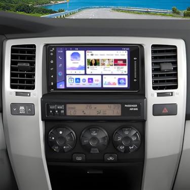 Imagem de AMEROBO Rádio automotivo de 4 + 64 G para Toyota 4Runner 2003-2009 com câmera de reserva, Android 13 QLED 17 polegadas, tela sensível ao toque, estéreo veicular com Carplay e Android Auto, Bluetooth