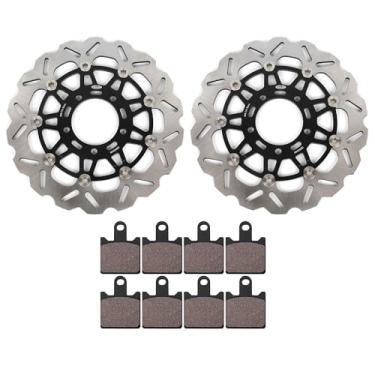 Imagem de Discos e pastilhas de rotores de freio dianteiro Arashi para Kawasaki Ninja ZX6R 2007-2016, Z750R 2011-2012 ABS inclui, ABS Z1000 2007-2009 incluído, acessórios de motocicleta preto