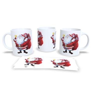 Imagem de Caneca de Natal com Arte Festiva, Porcelana Branca, Decoração de Inverno com Renas e Animais da Floresta, 11oz (14)