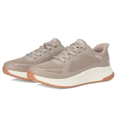 Imagem de SKECHERS Tênis feminino Hands Free Slip-ins Squad 4-Staple Look, Cinzento-acastan, 5.5 Wide