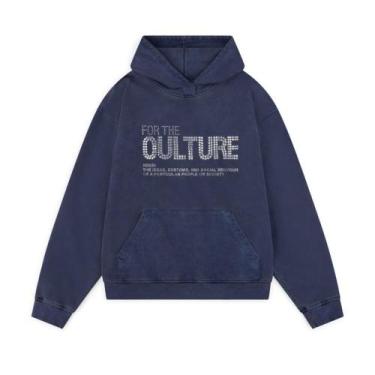 Imagem de Moletom com capuz RICHTRUE Oversized Blings Graphic Y2k unissex azul t