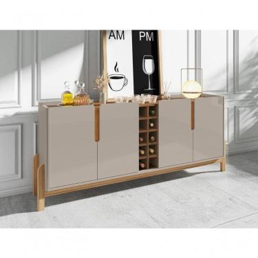Imagem de Buffet 4 Portas C/ Prateleiras Luna 1,90 Off-white/cedro