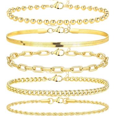 Imagem de Poxtex Tornozeleiras extragrandes para mulheres, tornozeleira grande, ouro real 14K, à prova d'água, 25,4 cm + 5 cm, pulseiras de tornozelo grandes ajustáveis para mulheres plus size, pulseiras de