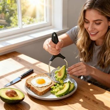 Imagem de Amassador de Batatas | Resistente Pegada Ergonómica | Amassador De Alimentos E Feijão | Para Vegetais Abacate Feijão Abóbora Cenoura Alimentos Preparo De Refeições Casa