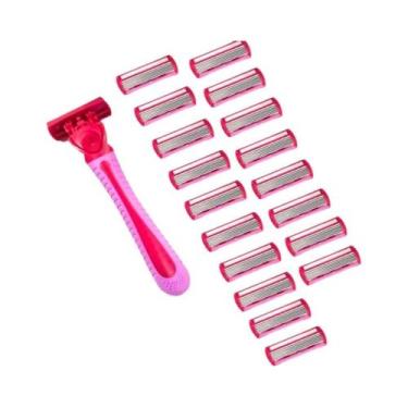 Imagem de Navalha Manual De Segurança Feminina Com 1 Cabo E 3, 6 Ou 18 Lâminas S