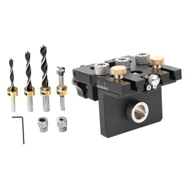 Imagem de Ｂｅｓｇａ Kit de gabarito de cavilhas autocentrante com localizador de guias de perfuração, portátil, em liga de alumínio, e preciso.