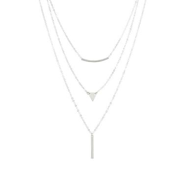 Imagem de Colar de longa distância presente de viagem 14K prata moeda pingente colares para mulheres, Metal, Sem Pedra Preciosa