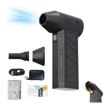 Imagem de Mini Ventilador soprador de ar Recarregável portatil, 3 Velocidades Ajustáveis, iluminar LED, Bateria de Longa Duração, Silencioso, mini soprador de ar para pc