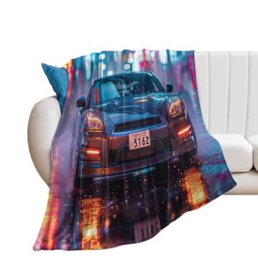 Imagem de HouLaiZhe Cobertor super macio de flanela R32 noite neon clássico leve cobertores refrescantes para sofá-cama cadeira sofá carro viagem ao ar livre leve quente 76 cm x 101 cm