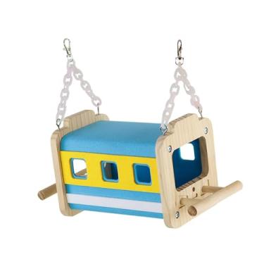 Imagem de Fenteer Rede suspensa para pássaros, rede para, cabana de descanso com ganchos, para pássaros, ideal para periquitos, agapornis, canários e