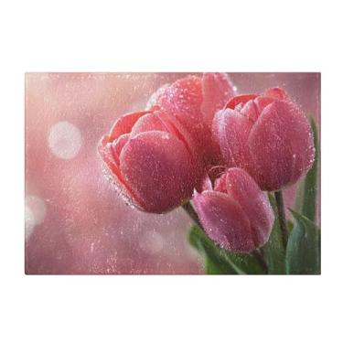 Imagem de Burbuja Valentine Tulip Tapete de Banho, Extra Macio Absorvente Tapete de Banheiro com Base Antiderrapante para Banheiro, Banheira, Chuveiro, 41 x 61 cm