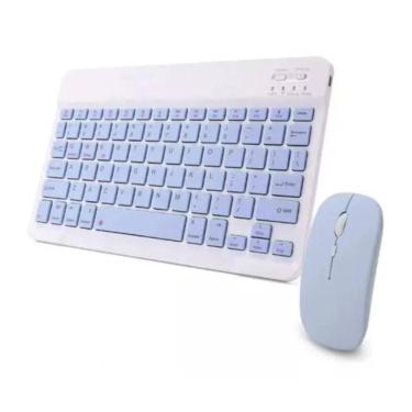 Imagem de Teclado Slim Sem Fio Bluetooth Português Abnt2 Mouse