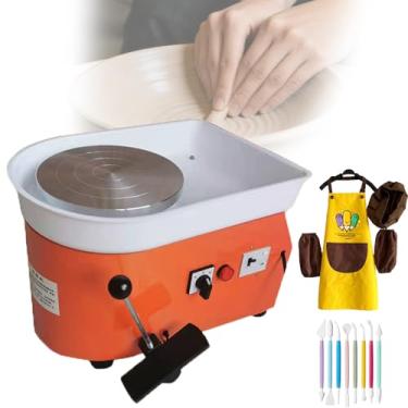 Imagem de MáQuina De Moldagem De CerâMica,Torno EléTrico Para CerâMica, Controle Manual Por BotãO E Pedal, Com Bacia De áGua RemovíVel,Ideal Para CriaçãO ArtíStica, Artesanato E Uso Escolar