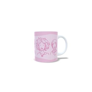 Imagem de Caneca de Cerâmica Outubro Rosa, 325ml, Rosa com Laço, Tema Conscientização (2185)